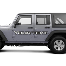 Jeep Graphics kit Vinyl Wrap Sticker Decal Blackout Contour Map Door style Sticker Decal 2 Colors
 3