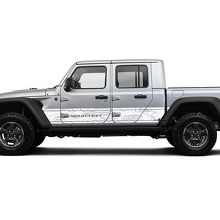 Jeep Gladiator Side Side Door unique Decal Contour Map Vinyl decal sticker Graphics kit for JT 2018-2021 Custom Text
 2