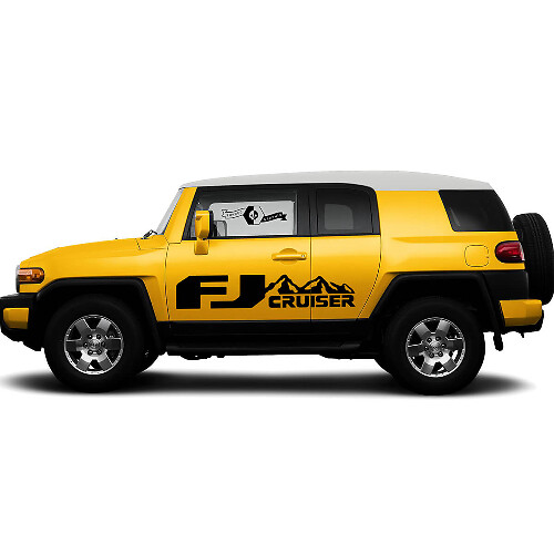 FJ Mountain Style Door Vinyl Decal Kit for Toyota FJ Cruiser