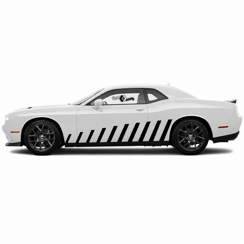 Sloped Hatch Stripe Pair Rocker Panel Vinyl Decal Sticker for Dodge Challenger Hellcat