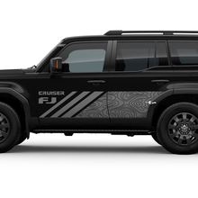 Side Topographic Map FJ Cruiser Doors Stripe Decal Wrap Sticker for Toyota FJ Cruiser
 4