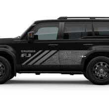 Side Topographic Map FJ Cruiser Doors Stripe Decal Wrap Sticker for Toyota FJ Cruiser
 4