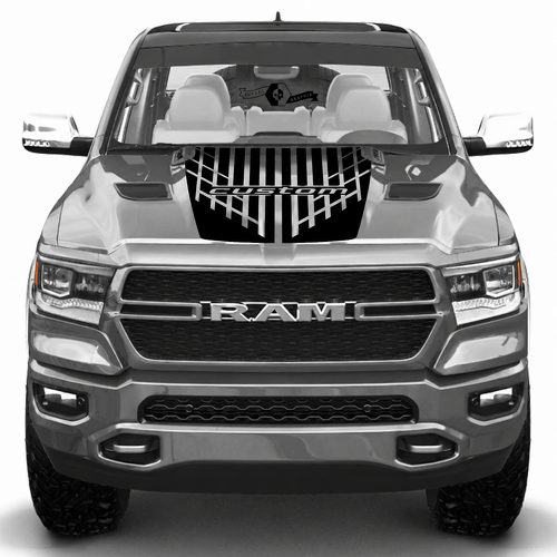 custom Arrow Line Hood Vinyl Decal for Dodge Ram