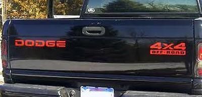 4x4 Off Road Tailgate Vinyl Decal Set for Dodge Ram 1500 2500 Dakota