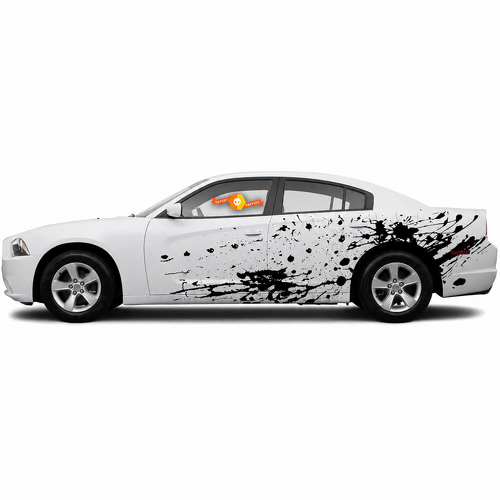 Distressed Splatter Pair Side Vinyl Decal Sticker for Dodge Charger