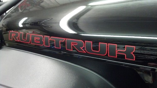 Rubitruk Hood Side Vinyl Decal Set for Jeep Wrangler
