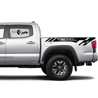 TRD 4x4 Off-Road Checkered Flag BedSide Side Vinyl Stickers Decal fit to Toyota Tacoma Tundra all years #12
