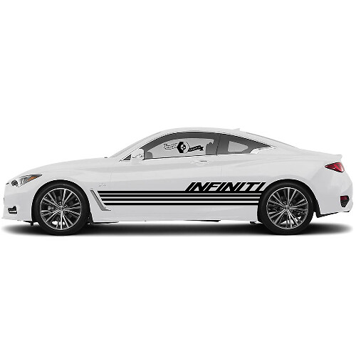 Pair Modern Decal Sticker large wide door Stripe for INFINITI Q50 Q60
