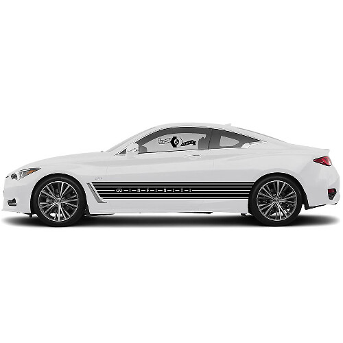 Pair Decal Sticker large wide door Strobe Stripe for INFINITI Q50 Q60
