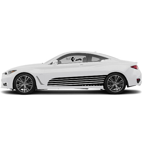 Pair Door Accent Bottom Part Body Strip Strobe Side Decal Perspective Sticker door Stripe for INFINITI Q50 Q60
