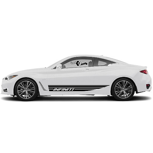 Pair Door Strobe Bottom Part Body Strip Side Decal Perspective Sticker door Stripe for INFINITI Q50 Q60
