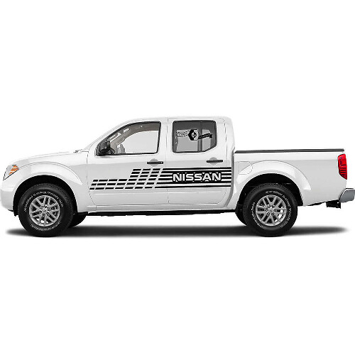 Checkered Stripes Side Vinyl Decal Kit For Nissan Titan Frontier 