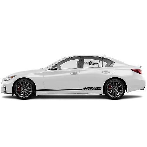 2 New Decal Rocker Panel Sticker Modern Slim Side door Bottom part Stripe for INFINITI Q50
