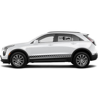 2 New Decal Rocker Panel Sticker Lines SnakeLines Classic Stripe for Cadillac XT4
