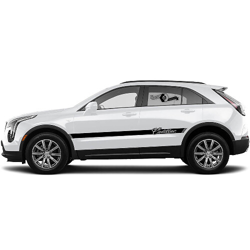 2 New Decal Doors Classic Center Sticker Lines Classic Stripe for Cadillac XT4
