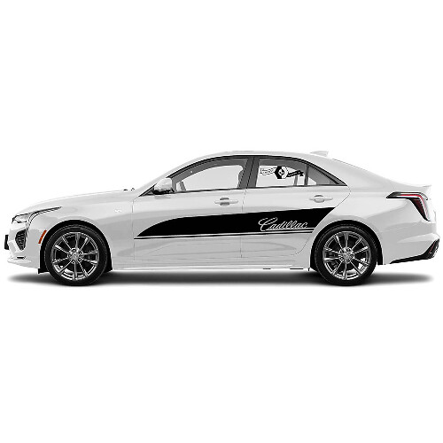 2 New Decal Sticker Stylish Doors Accent Two Trim Lines Wrap vinyl Decal for Cadillac CT4
