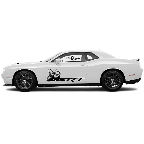 2 Side Dodge Challenger Scat Pack Doors Side Classic Side Vinyl Decals Graphics Sticker
