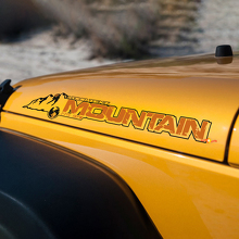 Mountain Custom Hood Vinyl Decal for Jeep Rubicon JK_2
