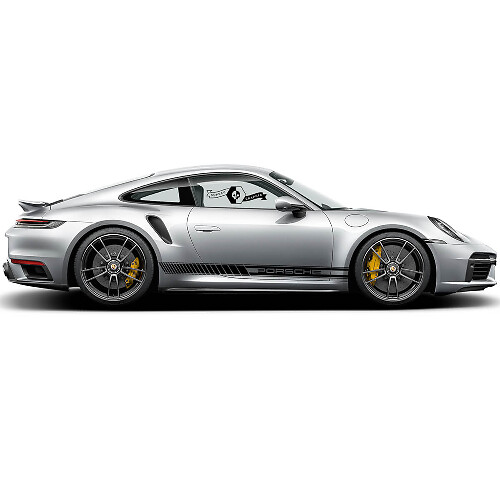 2 Porsche 911 Porsche Modern centre Carrera Classic Side Stripes Doors Kit Decal Sticker
