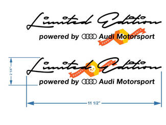 2 x Limited edition Audi Motorsport Decal Sticker compatible with Audi models 2
