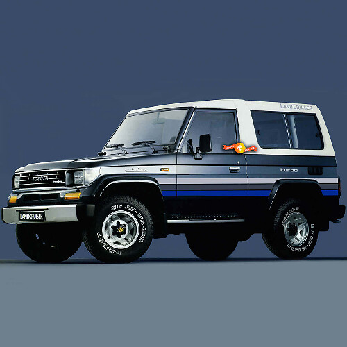 Retro Style Side Stripes Vinyl Decal Kit for Toyota Land Cruiser LJ73 1994 