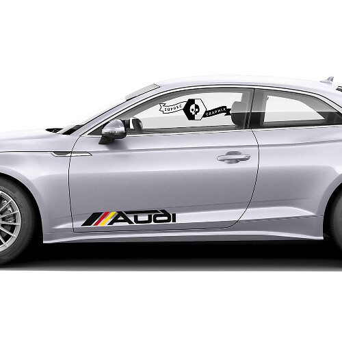 2 Racing Audi Sport Car Sticker Decal vinyl Colour
