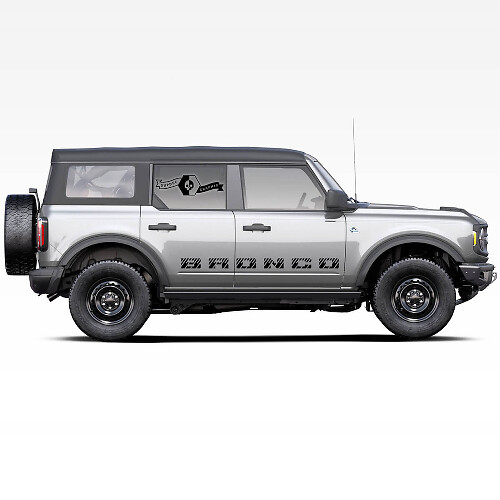 2 Bronco Logo Side Doors Decals Stickers for Ford Bronco 2021
