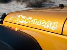 2 Jeep Hooligan Rubicon Mountain JK Hood Sticker Decal 2