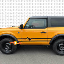 2 Bronco Logo Horse Stallion Side Stripe 2 Doors Decals Mountains Stickers for Ford Bronco 2021
 2