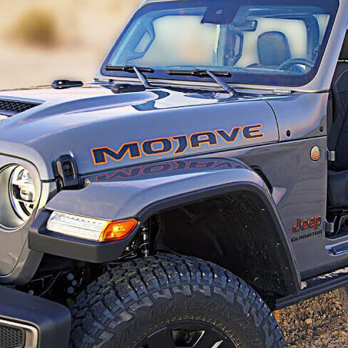 Mojave Hood Vinyl Decal Pair for Jeep Gladiator