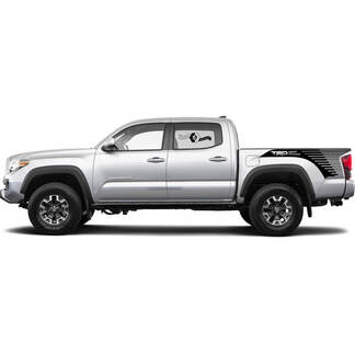 2 Decal sticker kit For Toyota Trd Off-Road Tacoma Slit Lines Bed Decal Sticker Graphic Side WRAP
