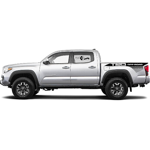 2 Decal sticker kit For Toyota Trd Off-Road Tacoma Slit Lines Bed Side Decal Sticker Graphic
