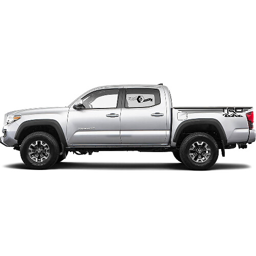 2 Decal sticker kit For Toyota Tacoma Trd Off Road Mountains Lines Bed Decal Sticker Graphic Side WRAP
