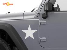 Distressed Military Star Vinyl Decal Kit for Jeep Wrangler_2