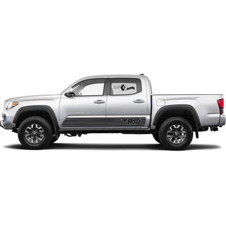 2 Decal sticker kit For Toyota Trd Slit Lines Tacoma Stripe Doors Wrap Rocker Panel Decal Sticker Graphic
