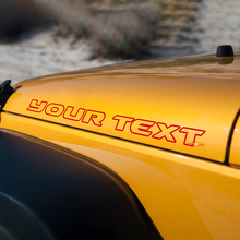 Outline Lettering Hood Vinyl Decal for Jeep Rubicon _3