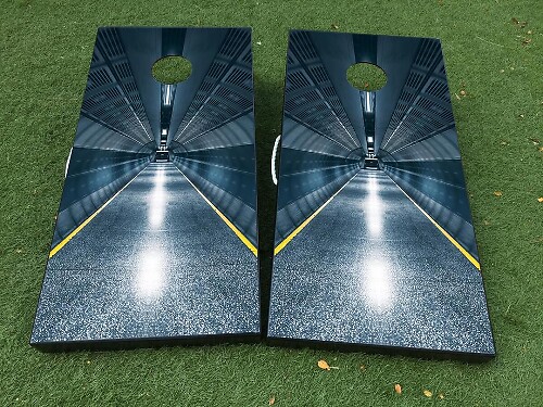 Tunnel Cornhole Board Laminated Vinyl Decal Set