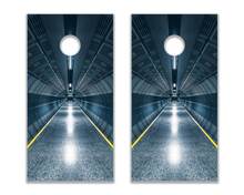 Tunnel Cornhole Board Game Sticker Decal VINYL WRAPS with LAMINATED
 2