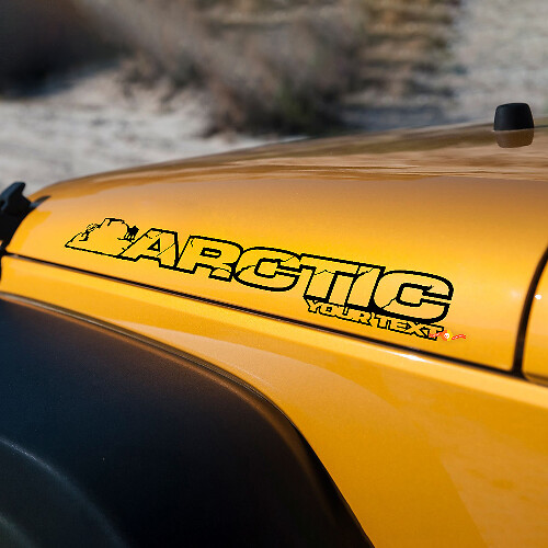 Arctic Lettering Hood Vinyl Decals for Jeep Wrangler