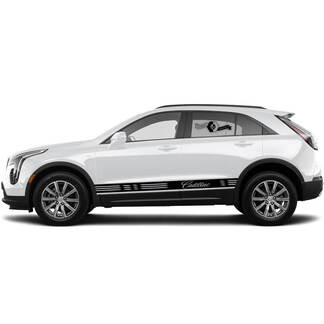 New Decal Rocker Panel Sticker Horizontal Line Vinyl Stripe for Cadillac XT4
