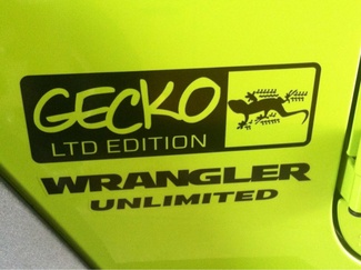 2 Gecko LTD Jeep Wrangler Rubicon TJ YK JK Vinyl Stickers 1
