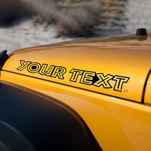 Islander Style Lettering Hood Vinyl Decal for Jeep Wrangler 