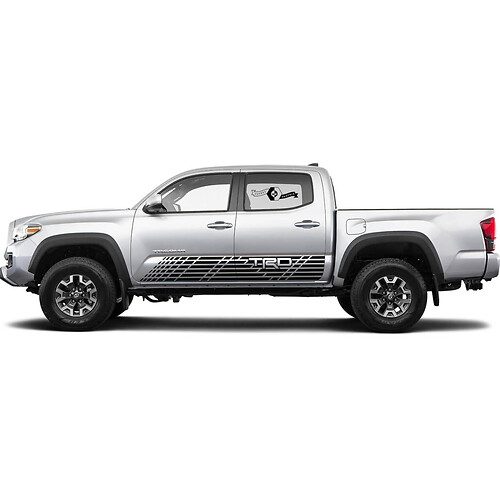TRD Checkered Stripes Side Vinyl Decal Sticker for Toyota Tacoma 2016-2019