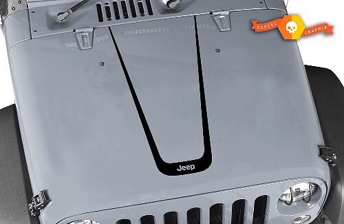 Jeep Wrangler Hood  CJ XJ YJ TJ Vinyl Decal Sticker