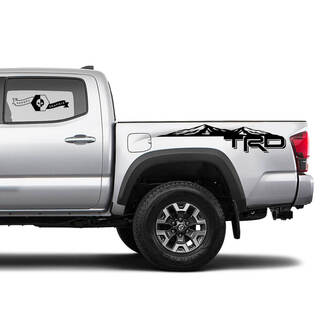2X Tacoma Toyota TRD Off Road Truck Bed Mountains side Decals Vinyl Stickers Mountains for The Back
