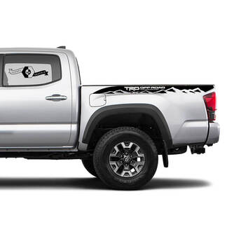 2X Tacoma Toyota TRD Off Road Truck Bed Mountains side Decals Vinyl Stickers Mountains Mountain Range
