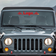 Custom Logo & Flags Windshield Vinyl Decal for Jeep _3