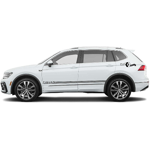 Lines Door Side Stripes Vinyl Decal Graphics Stickers For Volkswagen Tiguan
