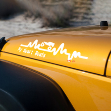 Heartbeat Style Hood Vinyl Decals for Jeep Wrangler_2