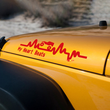 Heartbeat Style Hood Vinyl Decals for Jeep Wrangler_3